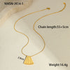 Stainless Steel Geometric Pendant Necklace 18K Gold Plated Electroplated For Women