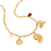 Stainless Steel Geometric Pendant Necklace With Electroplating Design For Women