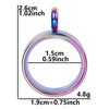 Stainless Steel Geometric Pendant Necklace With Electroplating Process
