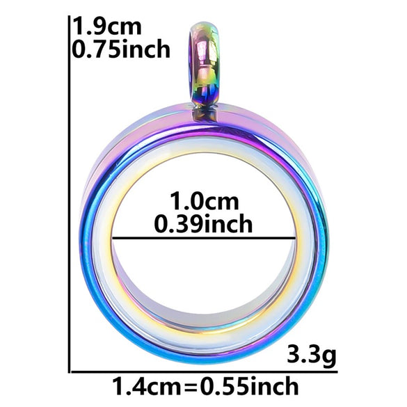 Stainless Steel Geometric Pendant Necklace With Electroplating Process