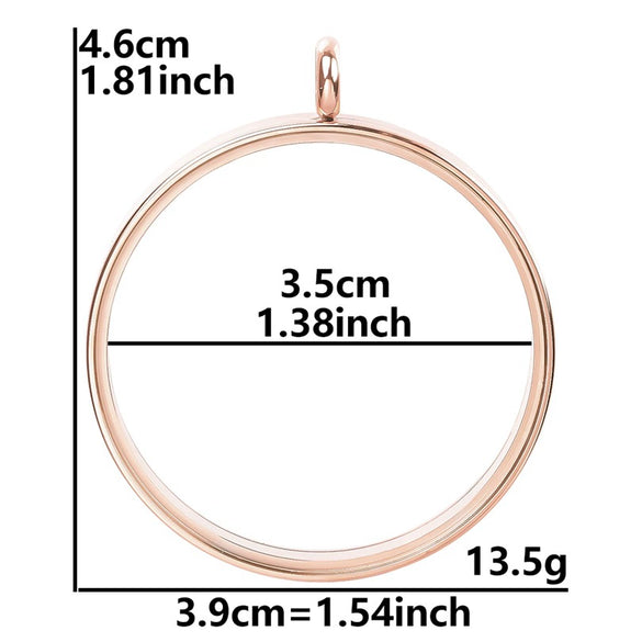 Stainless Steel Geometric Pendant Necklace With Electroplating Process