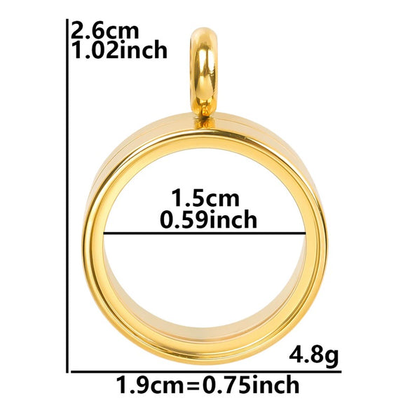 Stainless Steel Geometric Pendant Necklace With Electroplating Process