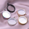 Stainless Steel Geometric Pendant Necklace With Electroplating Process