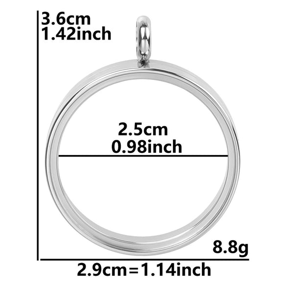 Stainless Steel Geometric Pendant Necklace With Electroplating Process