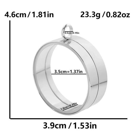 Stainless Steel Geometric Pendant Necklace With Electroplating Process