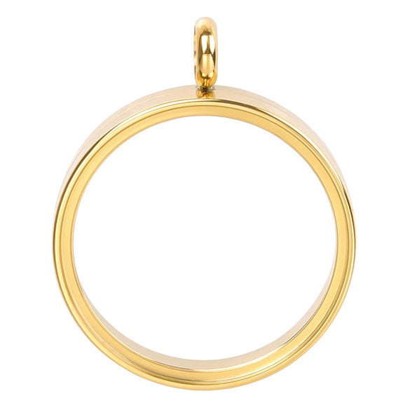 Stainless Steel Geometric Pendant Necklace With Electroplating Process