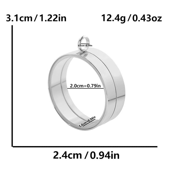 Stainless Steel Geometric Pendant Necklace With Electroplating Process
