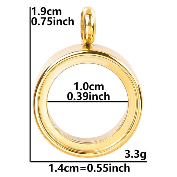 Stainless Steel Geometric Pendant Necklace With Electroplating Process