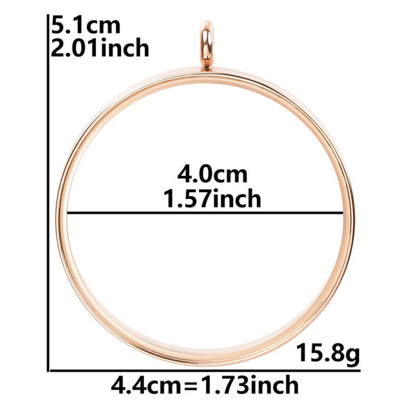 Stainless Steel Geometric Pendant Necklace With Electroplating Process