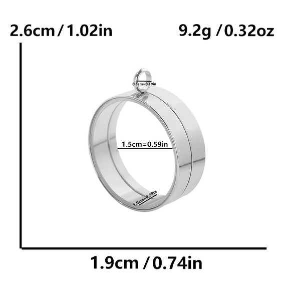 Stainless Steel Geometric Pendant Necklace With Electroplating Process