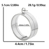 Stainless Steel Geometric Pendant Necklace With Electroplating Process