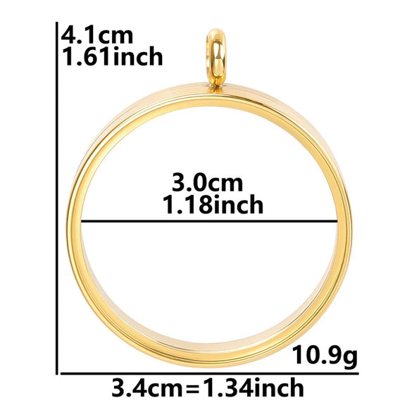 Stainless Steel Geometric Pendant Necklace With Electroplating Process