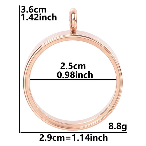 Stainless Steel Geometric Pendant Necklace With Electroplating Process