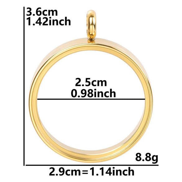 Stainless Steel Geometric Pendant Necklace With Electroplating Process