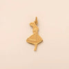 Stainless Steel Geometric Pendant Necklace With Vacuum Plating 18K Gold Color