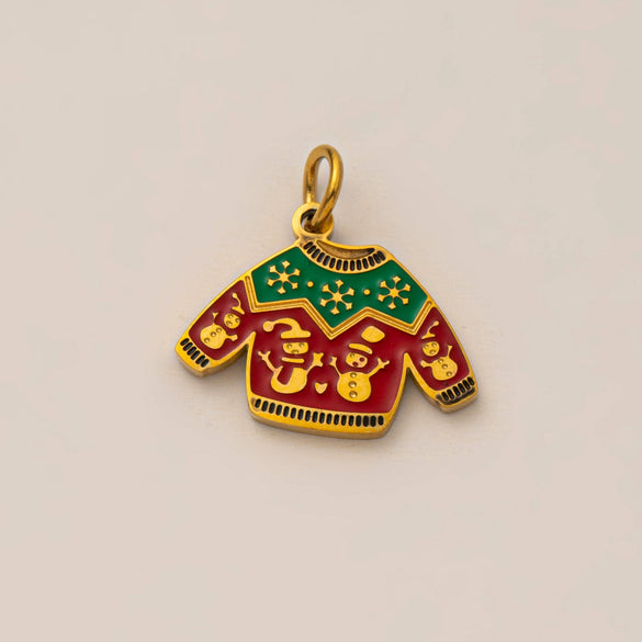 Stainless Steel Geometric Pendant Necklace With Vacuum Plating 18K Gold Color