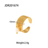Stainless Steel Geometric Pendant Ring Electroplated Women's Jewelry