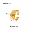 Stainless Steel Geometric Pendant Ring Electroplated Women's Jewelry