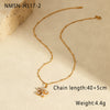 Stainless Steel Geometric Petal Pendant Necklace 18K Gold Plated For Women