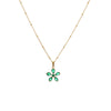 Stainless Steel Geometric Petal Pendant Necklace 18K Gold Plated For Women