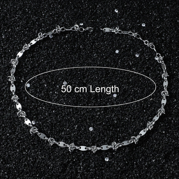 Stainless Steel Geometric Pig Nose Buckle Cuban Chain Necklace With Polishing Treatment Hiphop Style