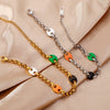 Stainless Steel Geometric Pig Nose Electroplating Unisex Bracelet Jewelry