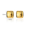 Stainless Steel Geometric Pleated Corrugated Light Luxury Style Women's Earrings With Electroplating