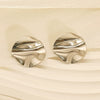 316L Stainless Steel Geometric Pleated Irregular Vacuum 18K Gold Plated Electroplated Women's Earrings