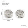 316L Stainless Steel Geometric Pleated Irregular Vacuum 18K Gold Plated Electroplated Women's Earrings