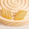 Stainless Steel Geometric Pleated Retro Glossy Asymmetrical Electroplated Women's Earrings