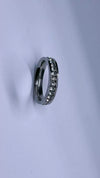 Stainless Steel Geometric Polished Single Row Inlay Ring For Men And Women Unisex Original Design Fashion Band