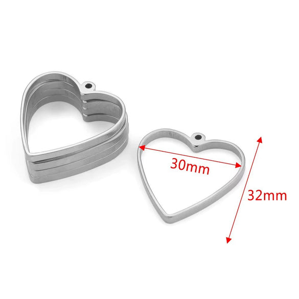 Stainless Steel Geometric Polygon Cut Out Frame Pendant Diy Handmade Jewelry Accessories With Electroplating
