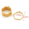 Stainless Steel Geometric Polygon Cut Out Frame Pendant Diy Handmade Jewelry Accessories With Electroplating