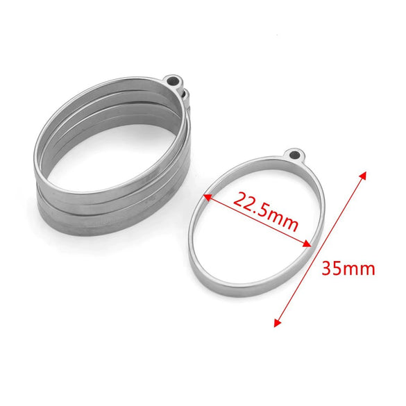 Stainless Steel Geometric Polygon Cut Out Frame Pendant Diy Handmade Jewelry Accessories With Electroplating
