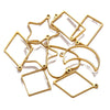 Stainless Steel Geometric Polygon Cut Out Frame Pendant Diy Handmade Jewelry Accessories With Electroplating