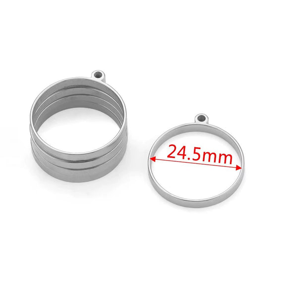 Stainless Steel Geometric Polygon Cut Out Frame Pendant Diy Handmade Jewelry Accessories With Electroplating