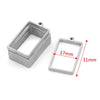 Stainless Steel Geometric Polygon Cut Out Frame Pendant Diy Handmade Jewelry Accessories With Electroplating