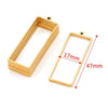 Stainless Steel Geometric Polygon Cut Out Frame Pendant Diy Handmade Jewelry Accessories With Electroplating