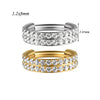 Stainless Steel Geometric Precision Inlaid Zircon Nose Ring And Ear Bone Cartilage Helix Earrings With Electroplating
