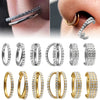Stainless Steel Geometric Precision Inlaid Zircon Nose Ring And Ear Bone Cartilage Helix Earrings With Electroplating