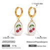 Stainless Steel Geometric Printed Cherry Bracelet With Electroplating