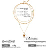 Stainless Steel Geometric Printed Tree Of Life Pendant Electroplated Threelayer Women's Necklace