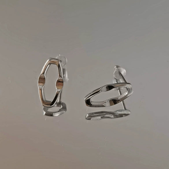 Stainless Steel Geometric Prismatic Unisex Earrings With Cool And Personalized Style And Polish Technology