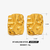 Stainless Steel Geometric Rectangular Electroplated Women's Hiphop Earrings