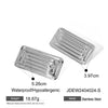 Stainless Steel Geometric Rectangular Hollow Swing Earrings Jewelry With Electroplating