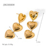 Stainless Steel Geometric Retro Exaggerated Women's Earrings With Electroplating Design