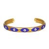 Stainless Steel Geometric Retro Fashion Open Bracelet For Women With Electroplating