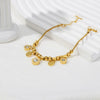 Stainless Steel Geometric Retro Light Luxury Women's Bracelet With Electroplating