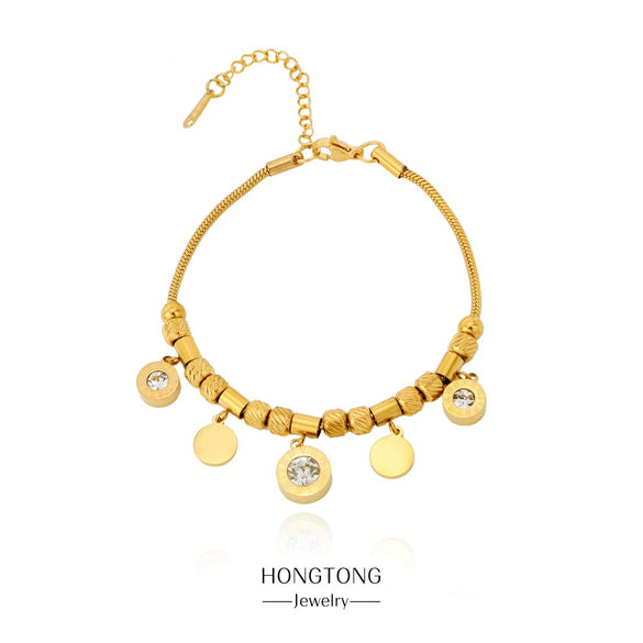 Stainless Steel Geometric Retro Light Luxury Women's Bracelet With Electroplating