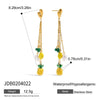 Stainless Steel Geometric Retro Minimalist Pineapple Tassel Freshwater Pearl Women's Earrings